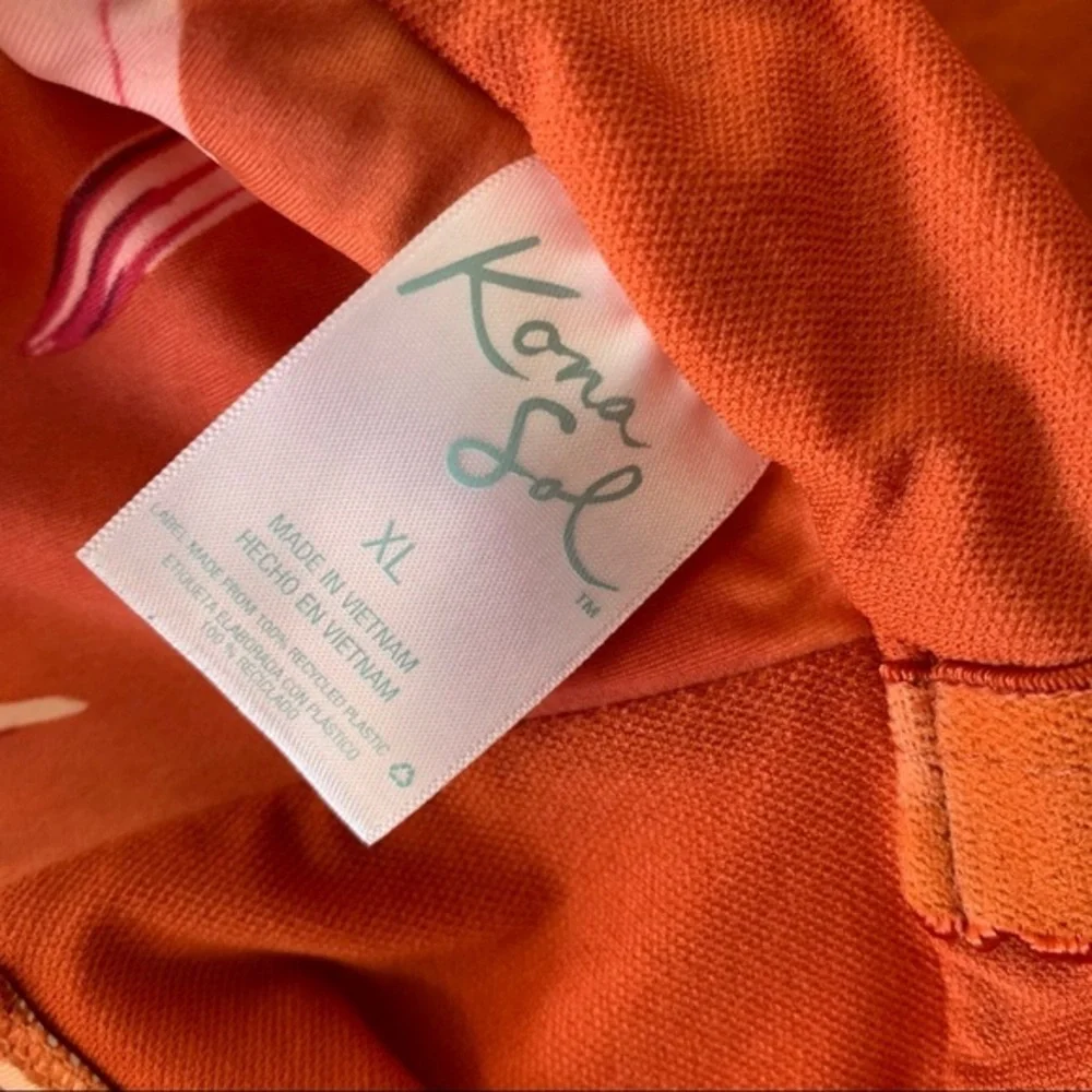 Kona Sol‎ size XL one piece swimsuit bathing suit orange